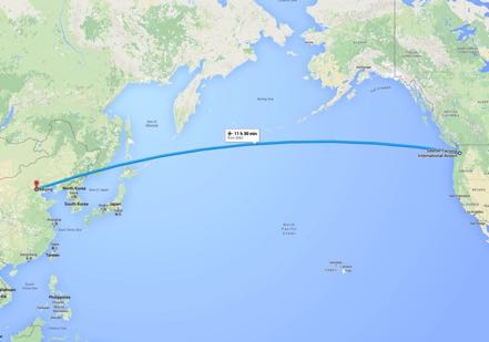 Seattle to Beijing, China
