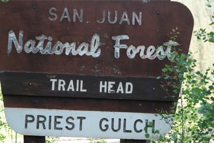 Priest Gulch Trail Sign