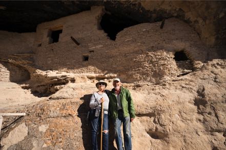 Jan and Alex at Gila Cliff Dwellings