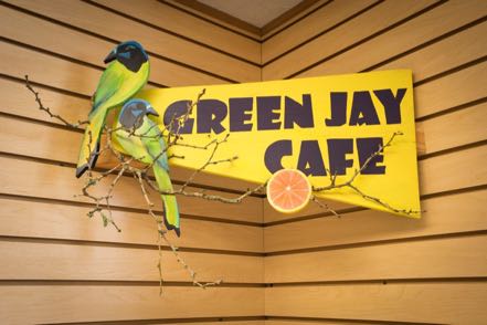 Jan's Green Jay Cafe Sign