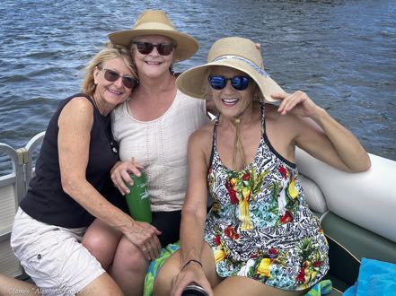 Anna, Jan, and Donna on Boat