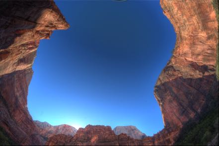 Zion Canyon Fisheye