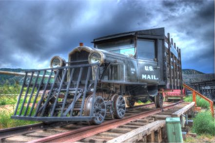 Old US Mail Train Truck