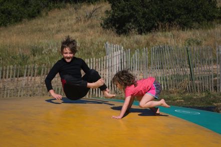 Nattie and Austie on Jump Pillow