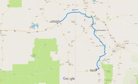 Mountain View RV Park to Beaver Lake Campground