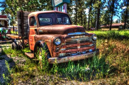 Brown Dodge Flatbed