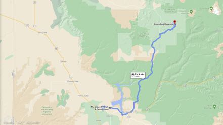 Map to Groundhog Revervoir